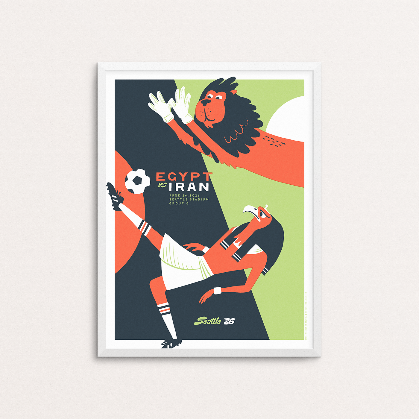 Iran vs Egypt Match Poster