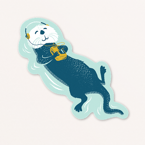 Otter Bliss Sticker