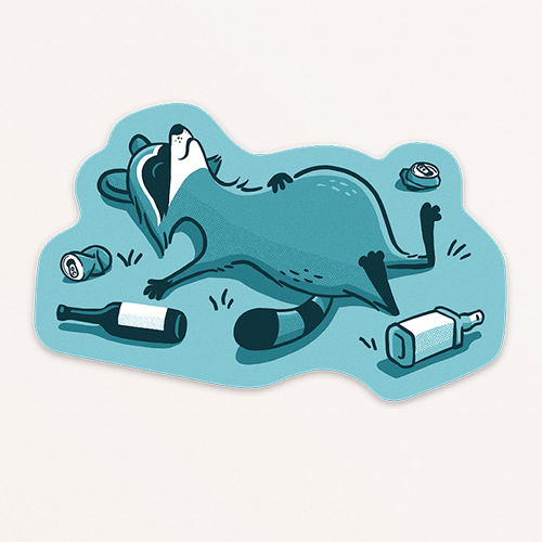 Trashed Panda Sticker